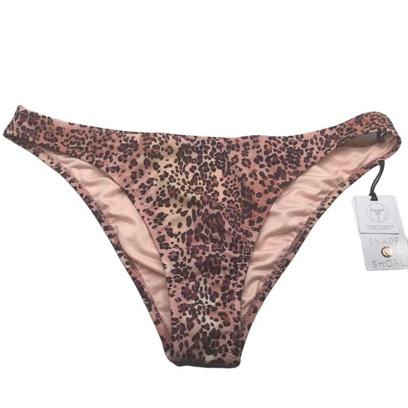 Shade And Shore Women's Size Small 4-6 High Leg Extra Cheeky Bikini Swim Bottom - Picture 1 of 8